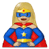 🦸🏼‍♀️ woman superhero: medium-light skin tone display on Samsung